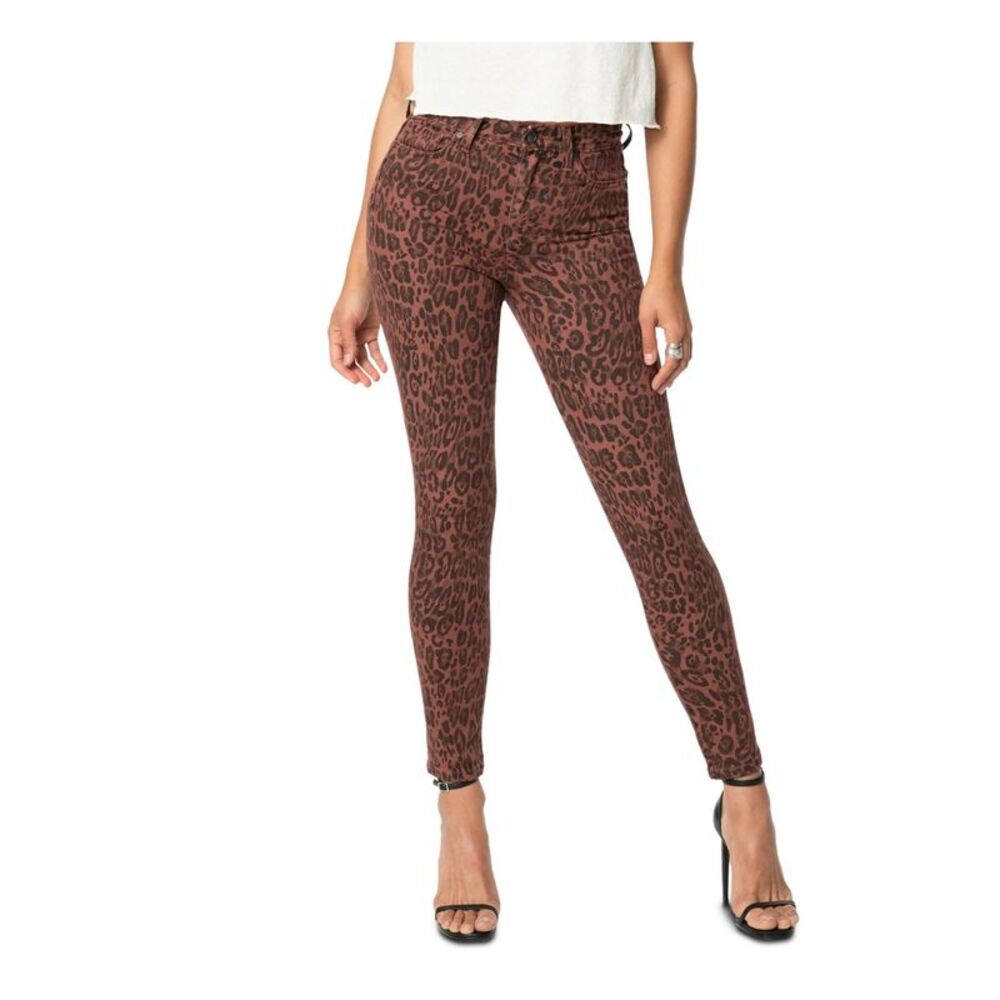 JOE'S Womens Skinny Jeans Brown Animal Print Juniors 29 Waist